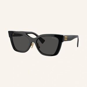 Miu Miu Black and Gold Sunglasses